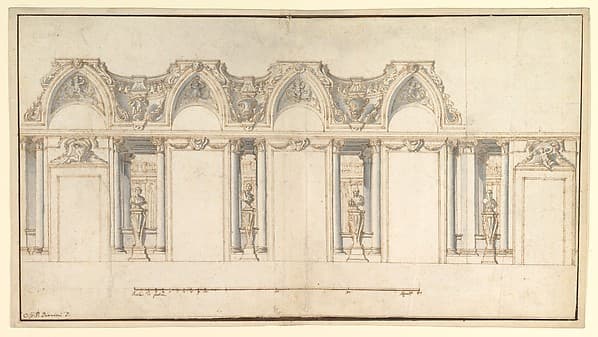 Design for the Decoration of a Palace Interior, by Giovanni Paolo Panini