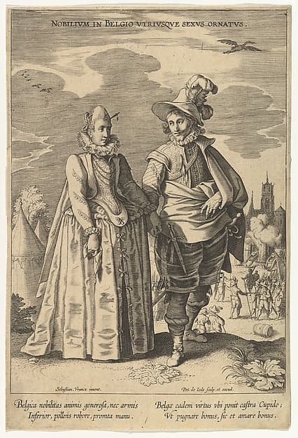 Nobilium in Belgio Utriusque Sexus Ornatus, from Fashions of Different Nations, by Pieter de Jode I