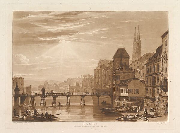 Basle, part I, plate 5 from "Liber Studiorum", by Joseph Mallord William Turner