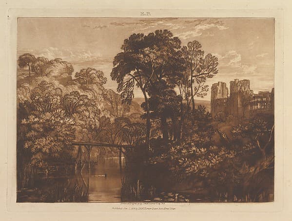 Berry Pomeroy Castle, part XII, plate 58 from "Liber Studiorum", by Joseph Mallord William Turner