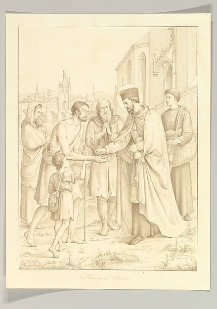 Saint Johannes Nepomuk Distributing Alms, by Leopold Kupelwieser