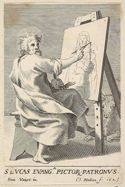 St. Luke Painting the Virgin, by Claude Mellan