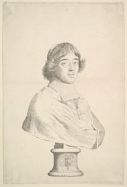 Emmanuel-Théodose de La Tour d'Auvergne, duc d'Albret et cardinal de Bouillon, by Claude Mellan