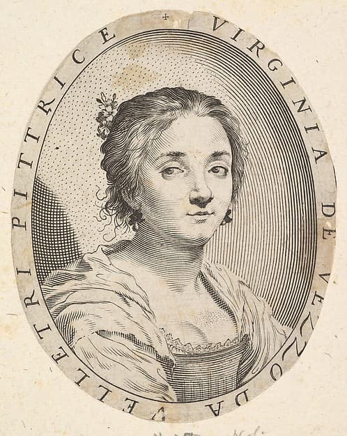 Virginia da Vezzo, Wife of Simon Vouet, by Claude Mellan
