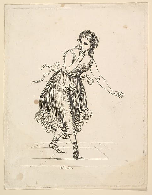 Woman Alone, from the series The Dancing Pair Vigano, by Johann Gottfried Schadow