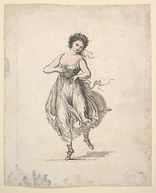 Woman Alone, from the series the Dancing Pair Vigano, by Johann Gottfried Schadow