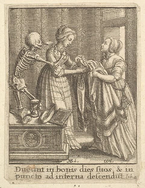 Bride, from "Dance of Death", by Wenceslaus Hollar