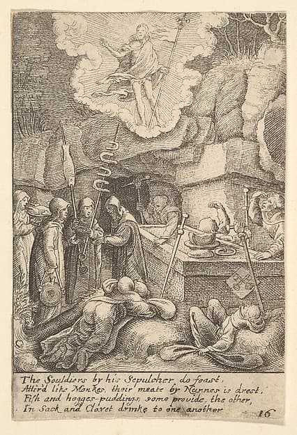 Resurrection, by Wenceslaus Hollar