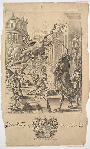 Aeneas and Mercury (from "The Works of Virgil: Containing his Pastorals, Georgics and Aeneis," 1697), by Wenceslaus Hollar