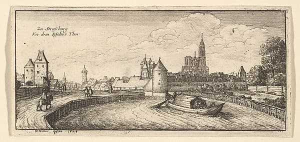 Strasbourg, from "German Views", by Wenceslaus Hollar