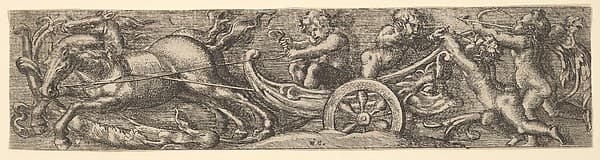 A scallop shell chariot, by William Carter