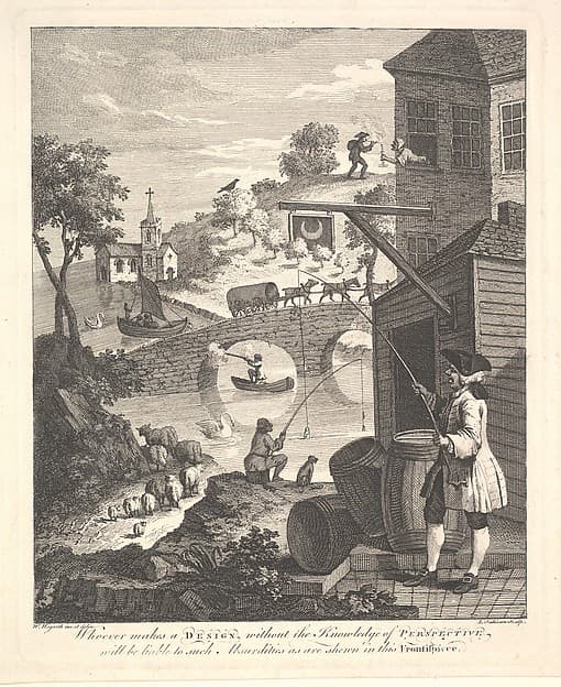 Satire on False Perspective: Frontispiece to "Kirby's Perspective", by Luke Sullivan
