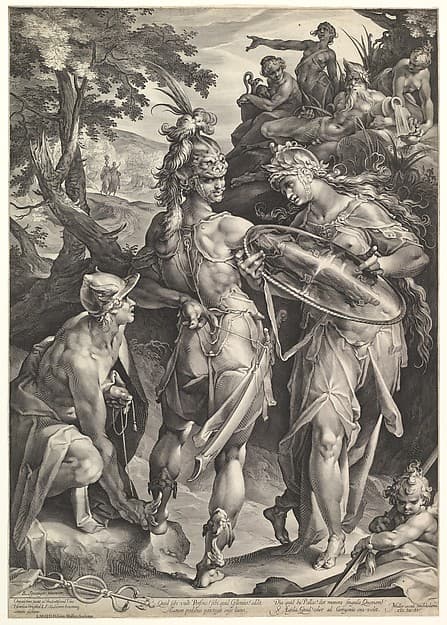 Minerva and Mercury Arming Perseus, by Jan Muller