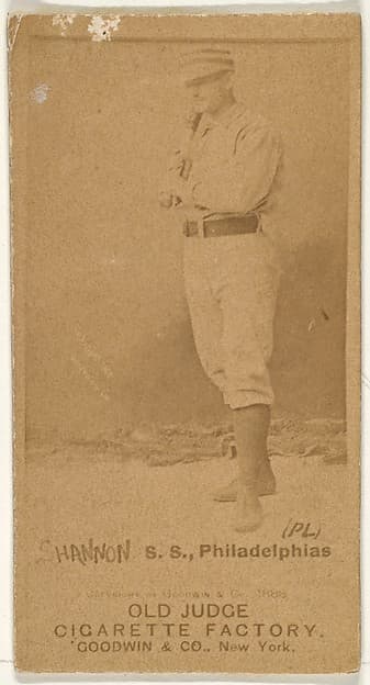 Daniel Webster "Dan" Shannon, Shortstop, Philadelphia, from the Old Judge series (N172) for Old Judge Cigarettes, by Goodwin & Company