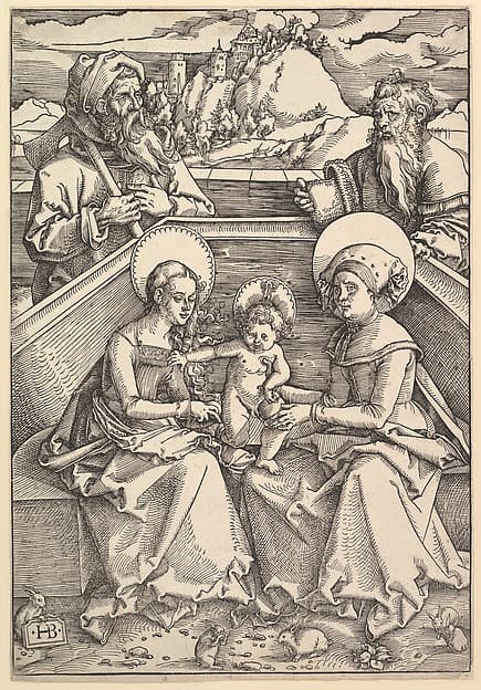 The Holy Family with St. Anna and St. Joachim, by Hans Baldung (called Hans Baldung Grien)