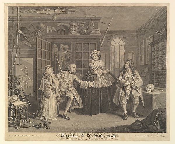 Marriage A-la-Mode, Plate III, by Bernard Baron