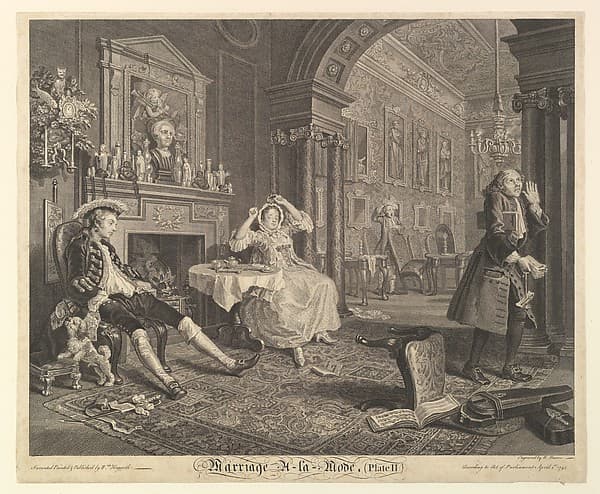 Marriage A-la-Mode, Plate II, by Bernard Baron