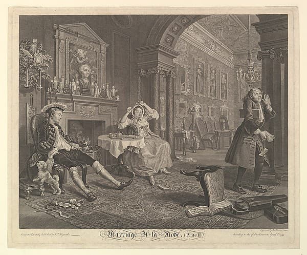 Marriage A-la-Mode, Plate II, by Bernard Baron