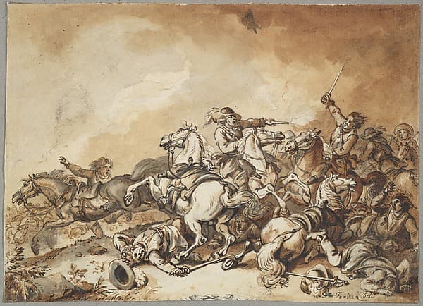 A Battle Scene, by Ferdinand Kobell