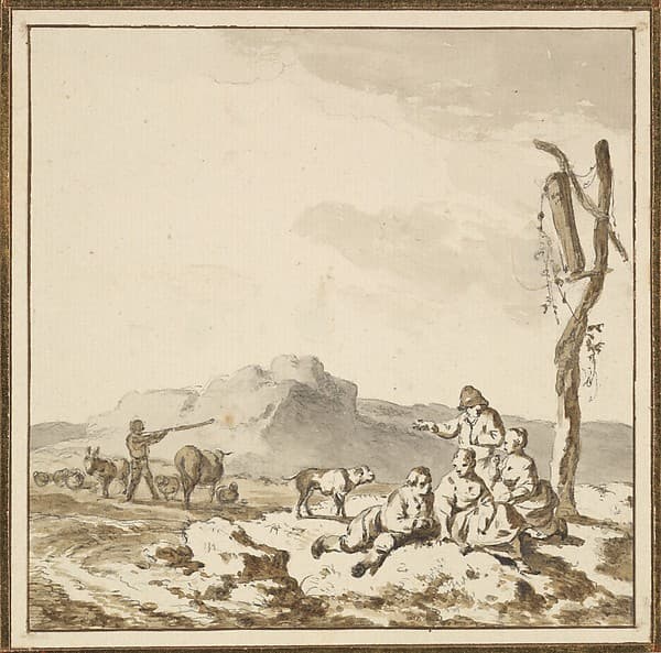 Shepherds at rest, by Ferdinand Kobell