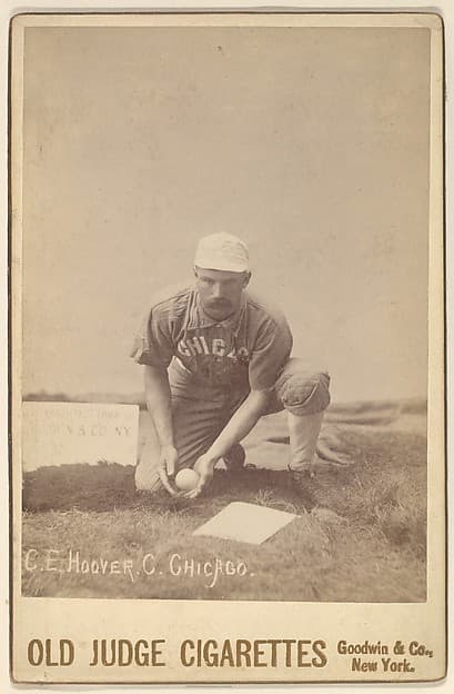 C.E. Hoover, Catcher, Chicago, from the series Old Judge Cigarettes, by Goodwin & Company