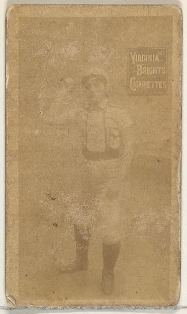From the Girl Baseball Players series (N48, Type 2) for Virginia Brights Cigarettes, by Allen & Ginter