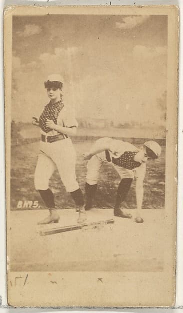 Card 5, from the Girl Baseball Players series (N48, Type 1) for Virginia Brights Cigarettes, by Allen & Ginter