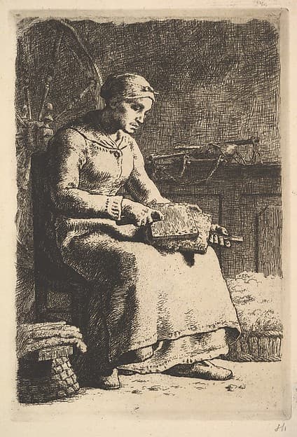 The Wool Carder, by Jean-François Millet