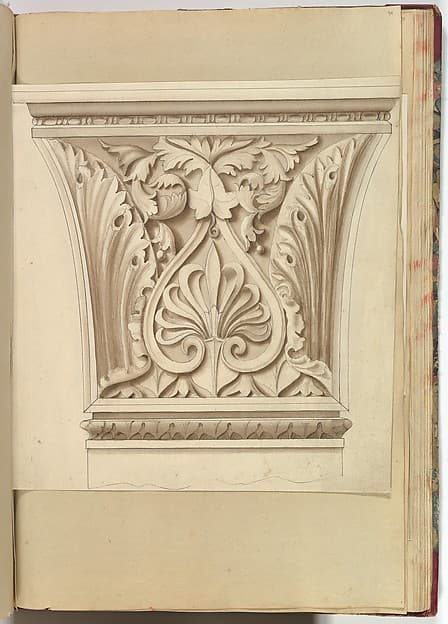 Capital of a Column with Anthemion, by Alfred Henry Forrester [Alfred Crowquill]