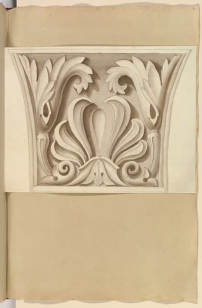 Capital of a Column with Anthemion, by Alfred Henry Forrester [Alfred Crowquill]