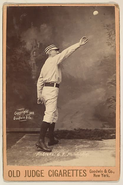 Andrews, Center Field, Philadelphia, from the series Old Judge Cigarettes, by Goodwin & Company