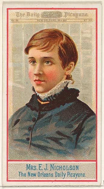 Mrs. E.J. Nicholson, The New Orleans Daily Picayune, from the American Editors series (N1) for Allen & Ginter Cigarettes Brands, by Allen & Ginter