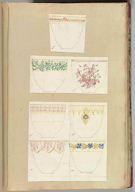 Seven Designs for Decorated Cups, by Alfred Henry Forrester [Alfred Crowquill]