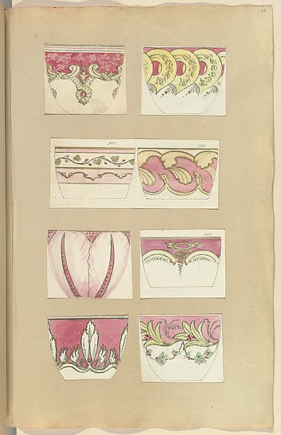 Eight Designs for Decorated Cups, by Alfred Henry Forrester [Alfred Crowquill]