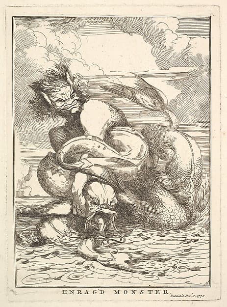 Enrag'd Monster, from "Fifteen Etchings Dedicated to Sir Joshua Reynolds", by John Hamilton Mortimer