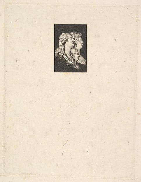 Portrait of Louis XVI, Marie Antoinette and The Dauphin, by Augustin de Saint-Aubin
