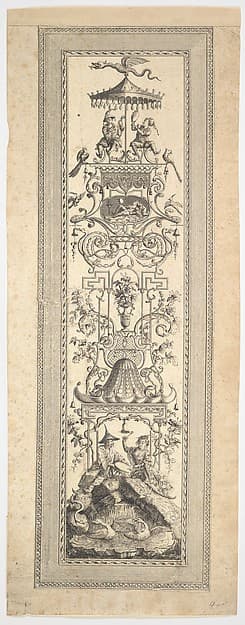 Kiosk Chinois, from Premier cayer de panneaux, frises et sujets arabesques, by François Marie Isidore Queverdo