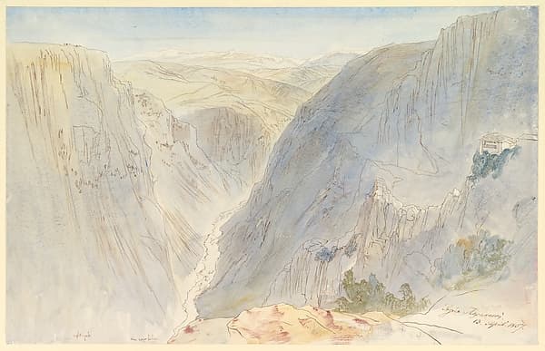 Agia Paraskevi, Epirus, Greece, by Edward Lear