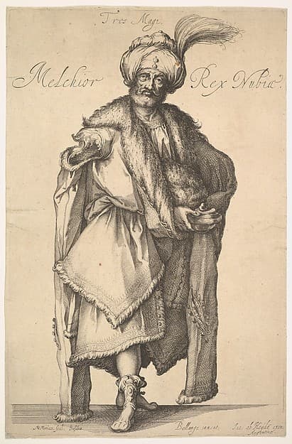 Melchior, after "Three Magi" series by Jacques Bellange, by Matthäus Merian the Elder