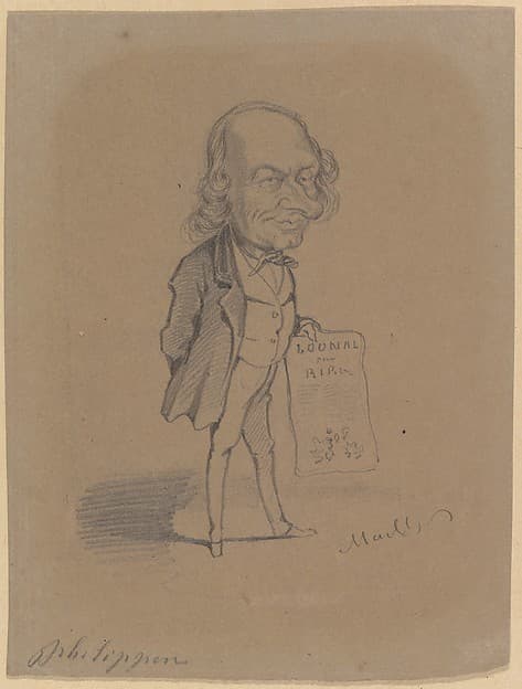 Caricature of Charles Philipon, by Hippolyte Mailly