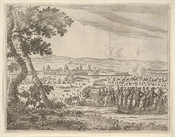 Francesco I d'Este Dissolved the Seige of Reggio, from "L'Idea di un Principe ed Eroe Cristiano in Francesco I d'Este, di Modena e Reggio Duca VIII [...]", by Bartolomeo Fenice (Fénis)