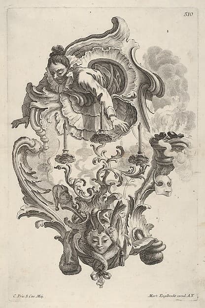 Sconce Representing Winter, from "Wand-Leuchter die 4 Jahrseiten vorstellend", by Martin Engelbrecht