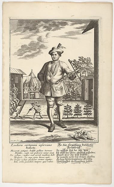 Man Holding a Crossbow, by Martin Engelbrecht