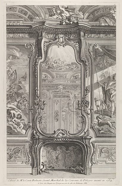 Cabinet de Mr le Compte Bielinski, from "Oeuvre de Juste Aurelle Meissonnier", by Juste Aurèle Meissonnier