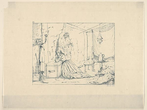Cave Life in Vicksburg during the Seige (from Confederate War Etchings), by Adalbert John Volck