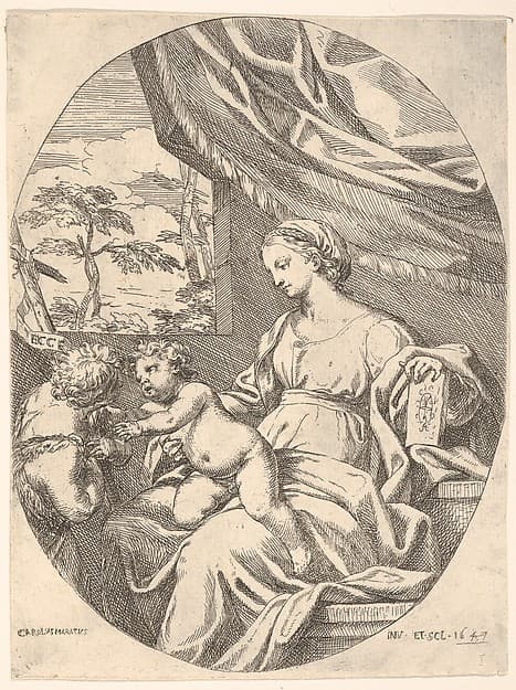 Seated Virgin and Child with Saint John the Baptist, by Carlo Maratti