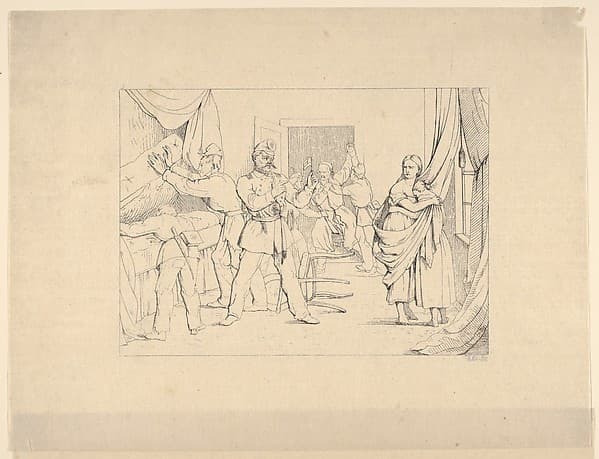 Searching for Arms (from Confederate War Etchings), by Adalbert John Volck