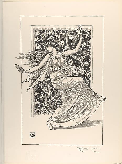 Dancing Nymph (Nymphe Danseuse), from "L'Estampe Originale", by Walter Crane