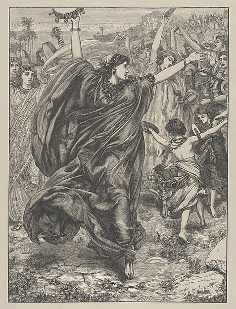 Miriam, from "Dalziels' Bible Gallery", by Sir Edward John Poynter