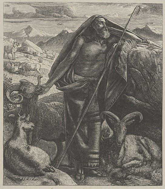 Moses Keeping Jethro's Sheep, from "Dalziels' Bible Gallery", by Sir Edward John Poynter